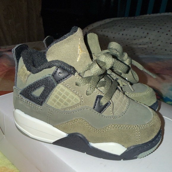 Jordan Other - Jordan Kids Olive Green High-Top Sneakers